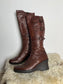 Fairy leather boots with buckles