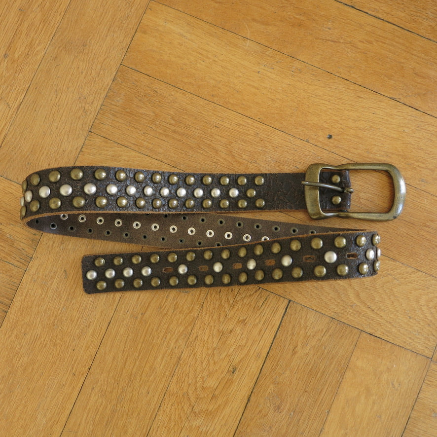 Antique studded belt