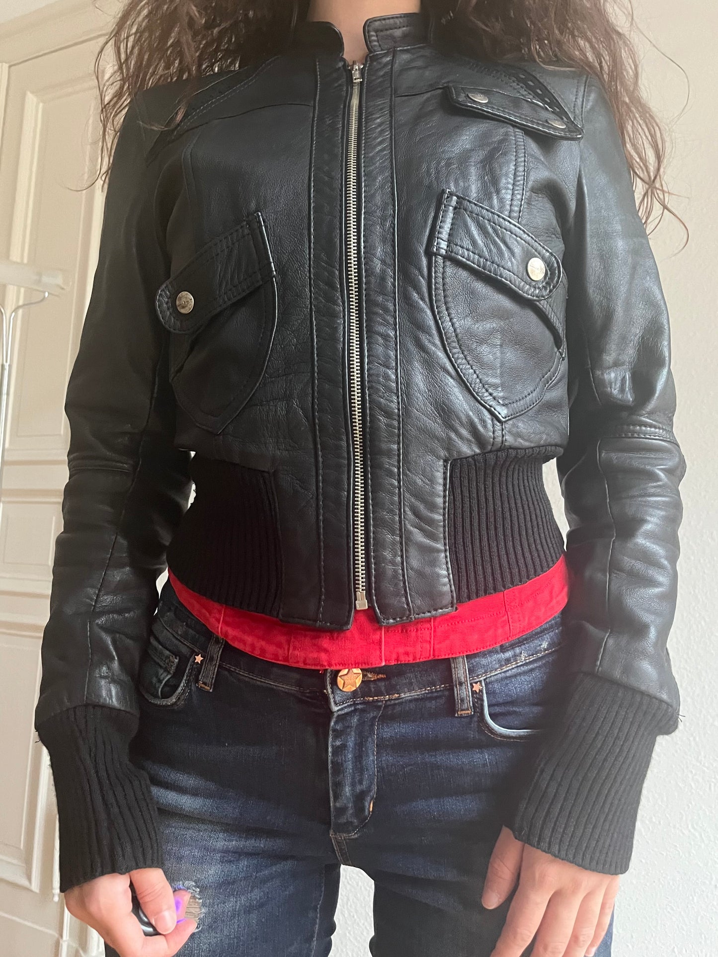 Italian autumnal leather jacket