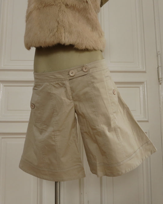 Flared safari shorts