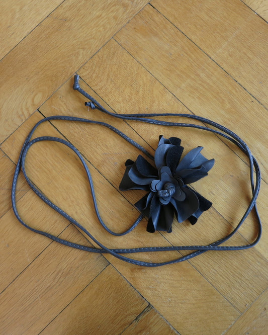 Leather flower accessory