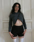 Grey wool shorts