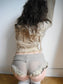 annina “les sœurs” hay distressed shorts