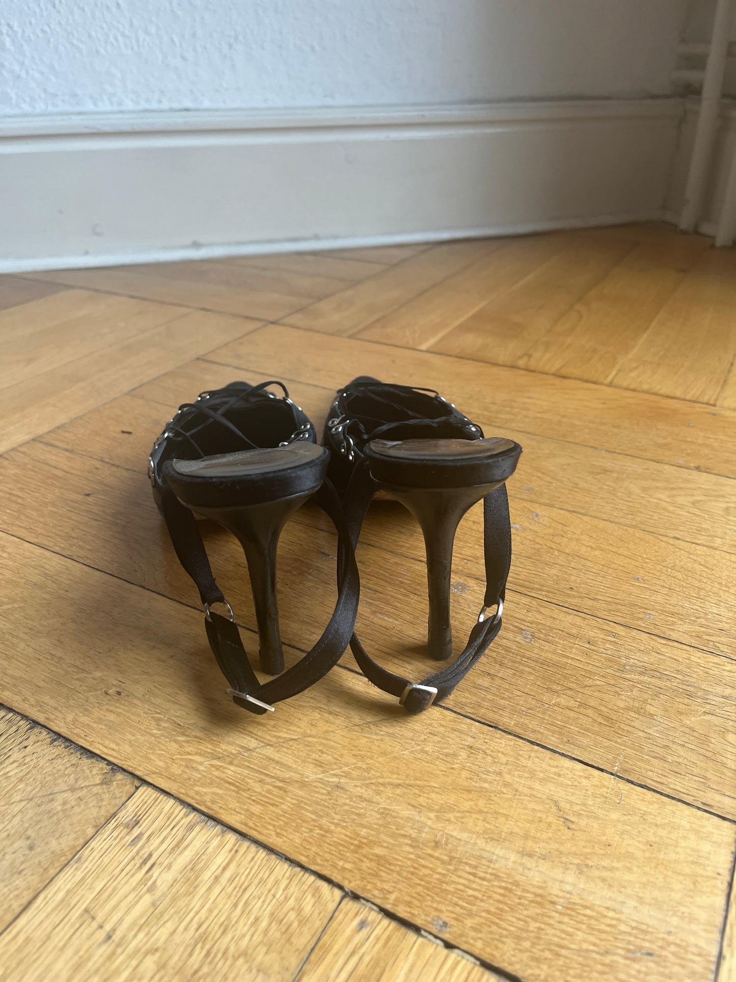 John Galliano laced up kitten heels