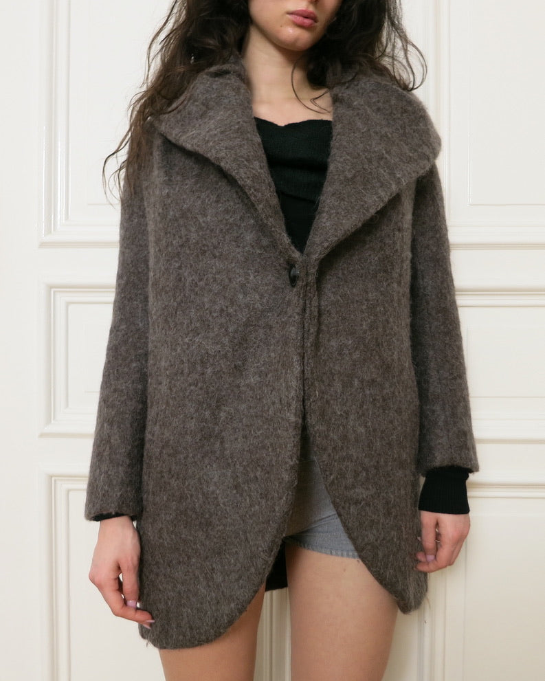 Mohair alpaca wool coat