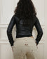 Leather utility jacket