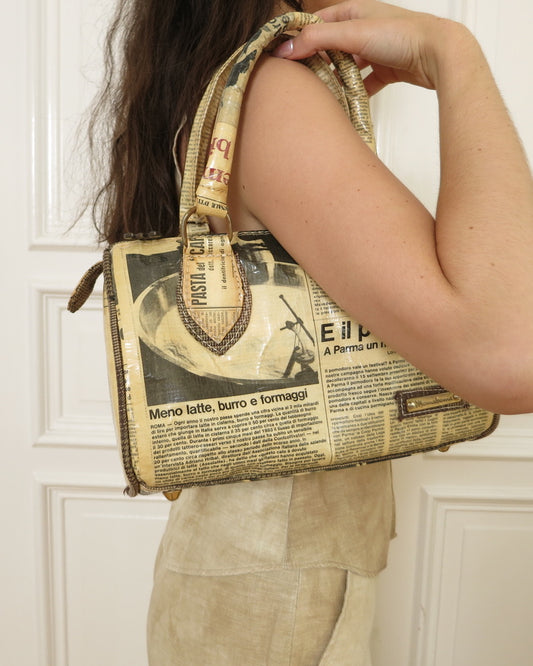 Vintage newspaper purse