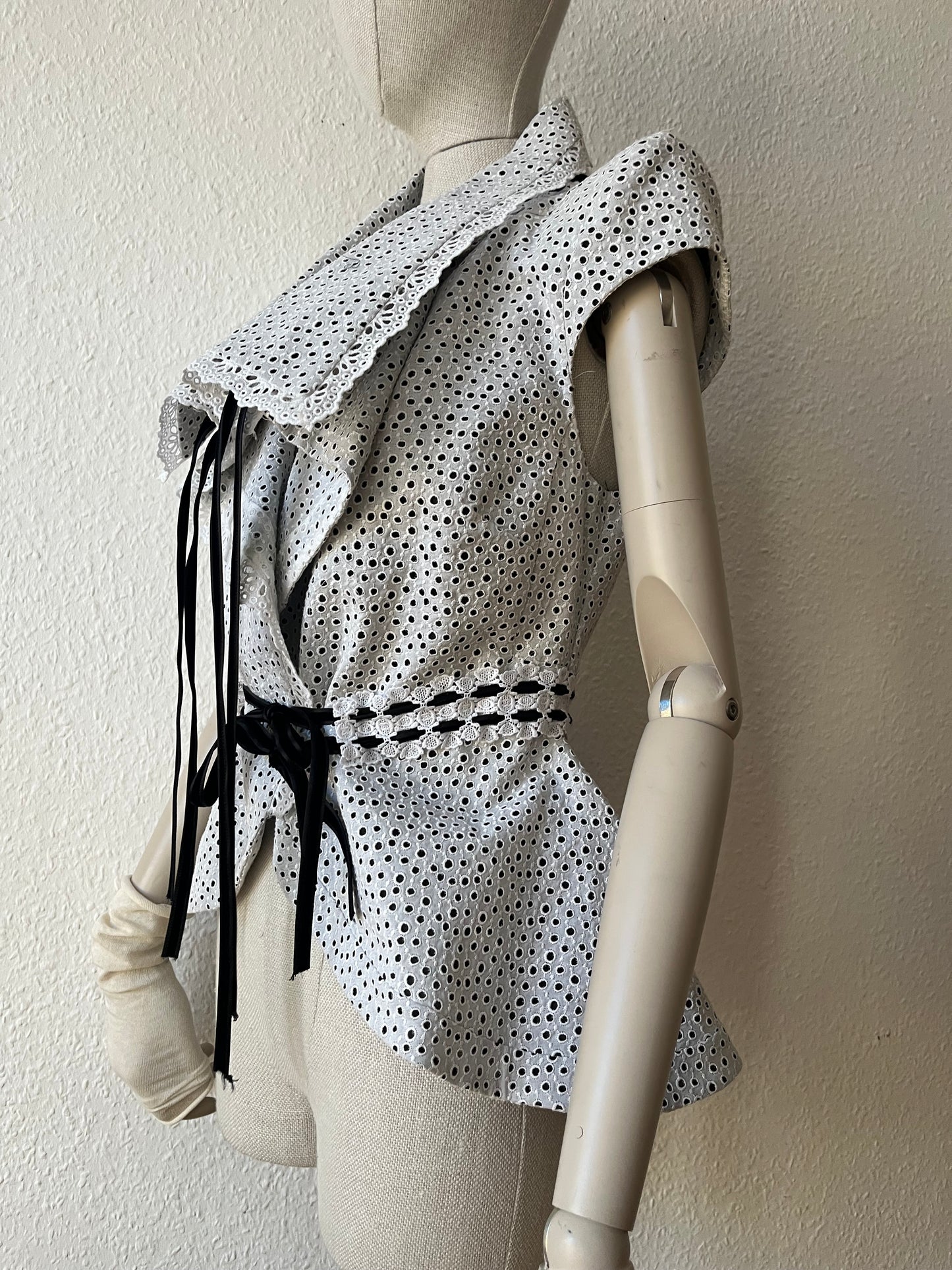 Antonio Berardi deconstructed lace blouse