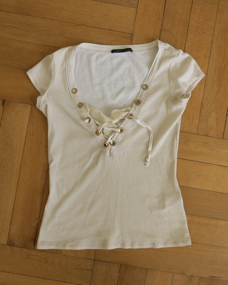 Lace-up t-shirt