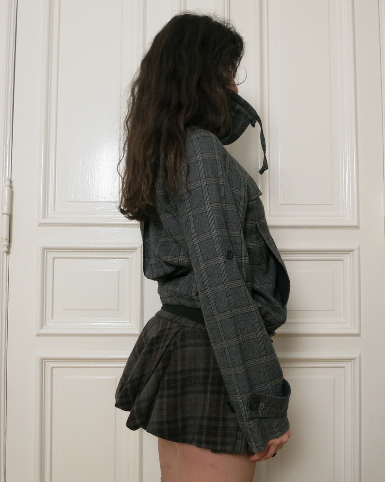 Checkered wool jacket