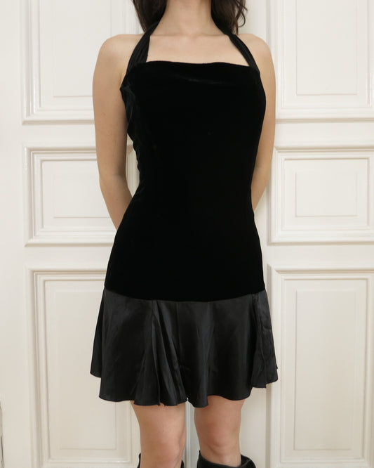 Blugirl black velvet dress