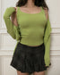 Green knit set