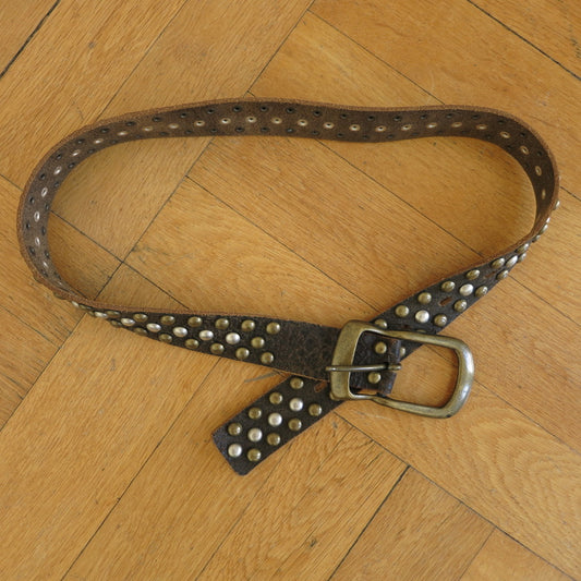 Antique studded belt
