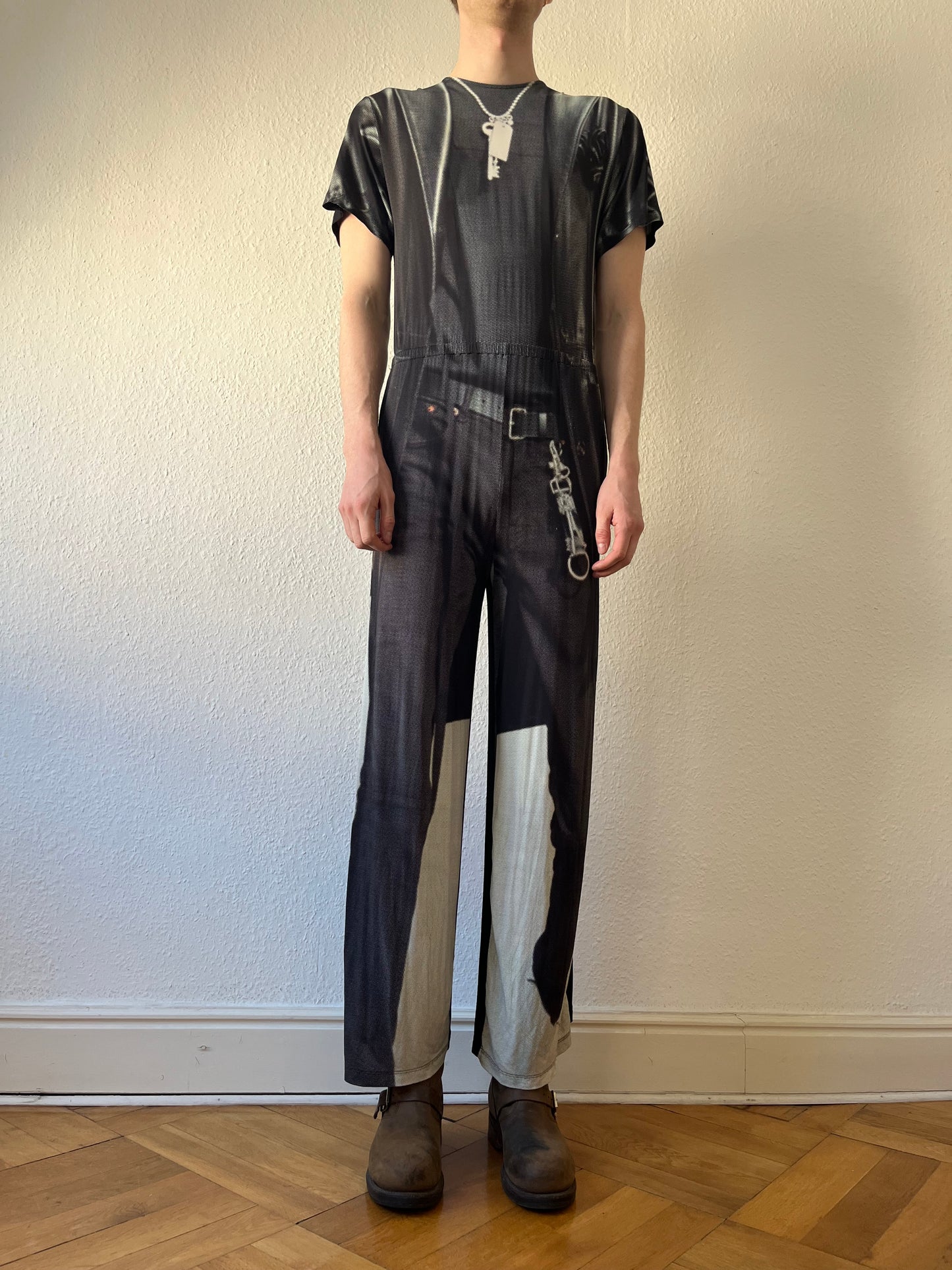 MM6 trompe l'oeil jumpsuit