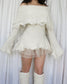 annina ivory mohair dress