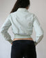 Cropped windbreaker with ribbing