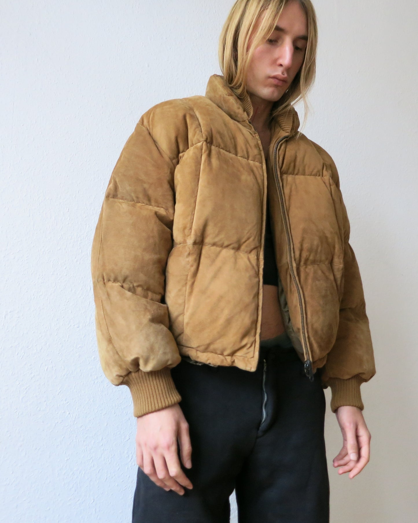 Warm Gianfranco Ferré suede puffer