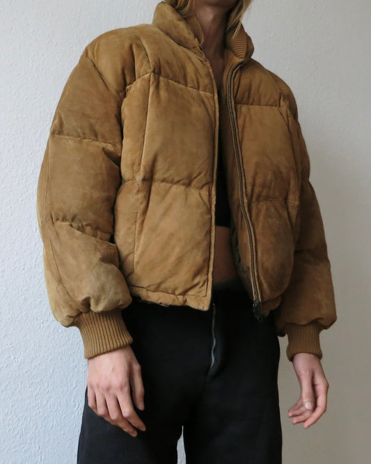 Warm Gianfranco Ferré suede puffer