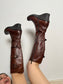 Fairy leather boots with buckles