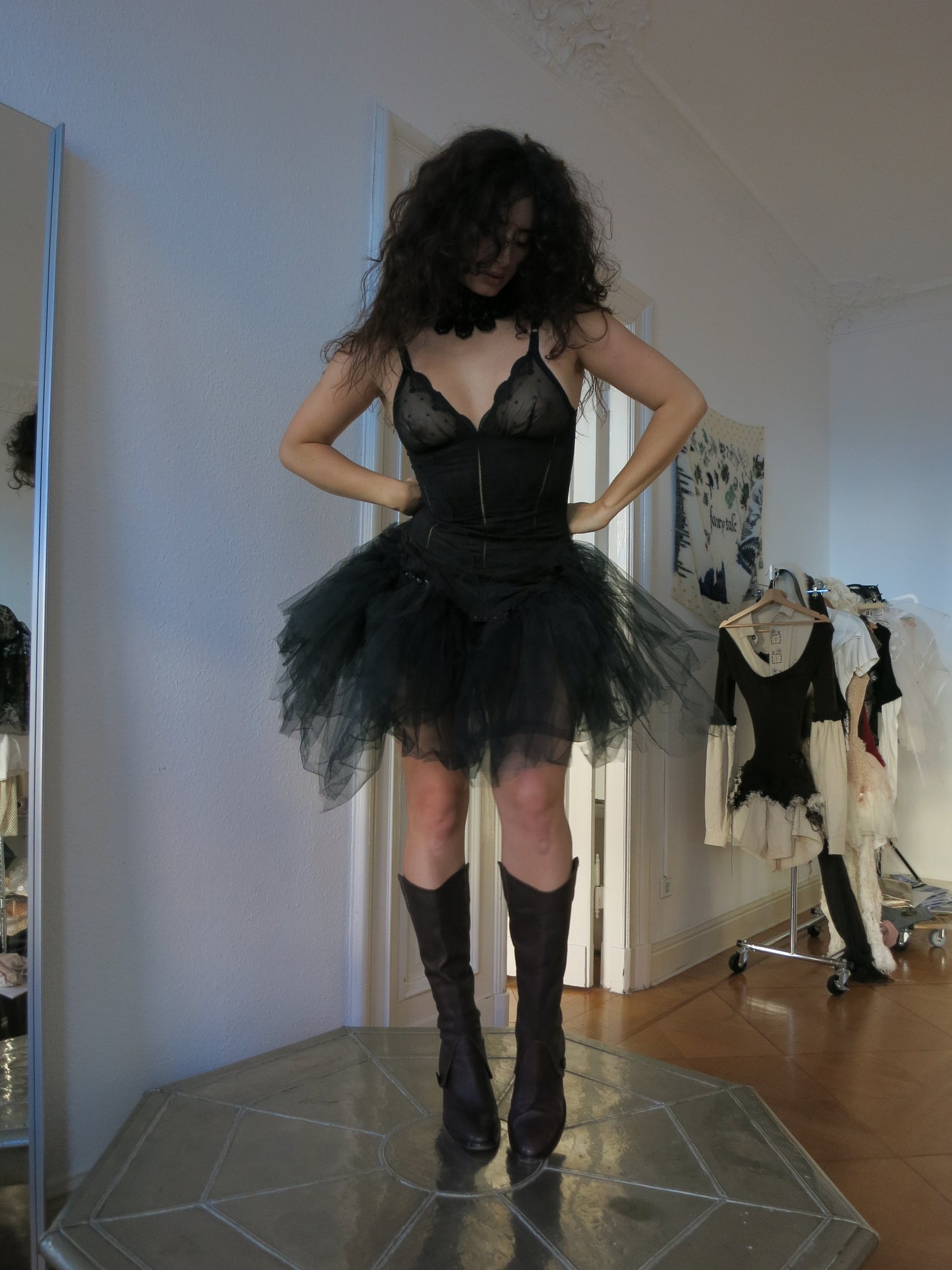 Annina black ballerina dress