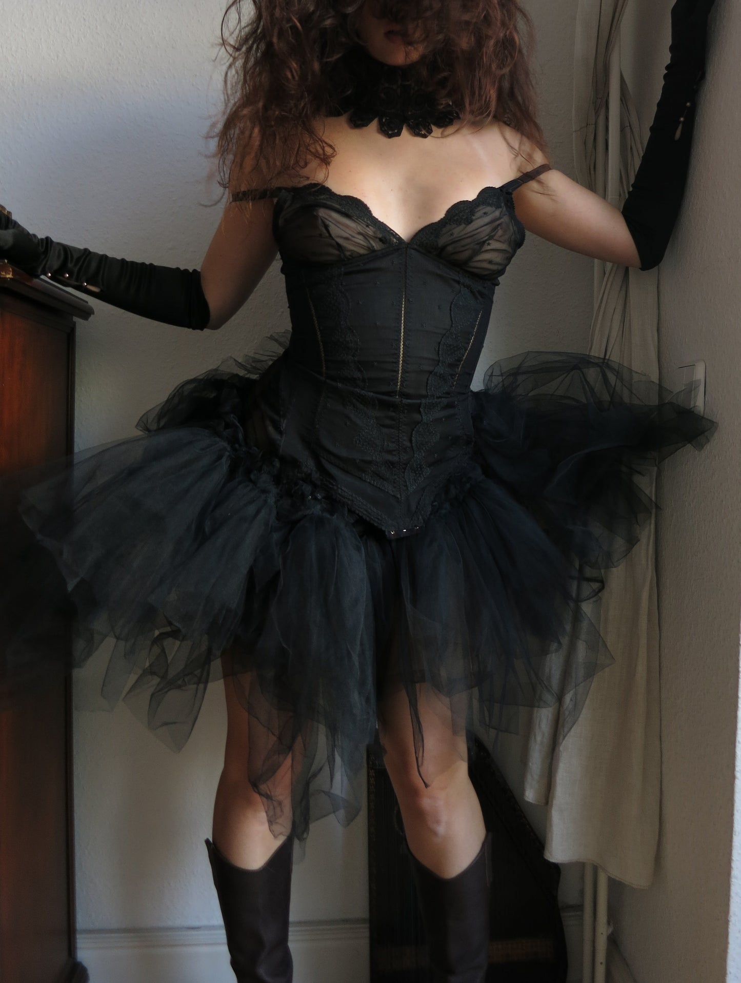 Annina black ballerina dress