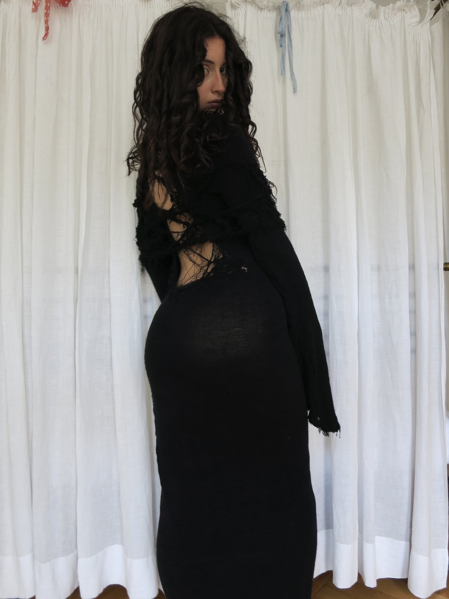 Half payment black dress