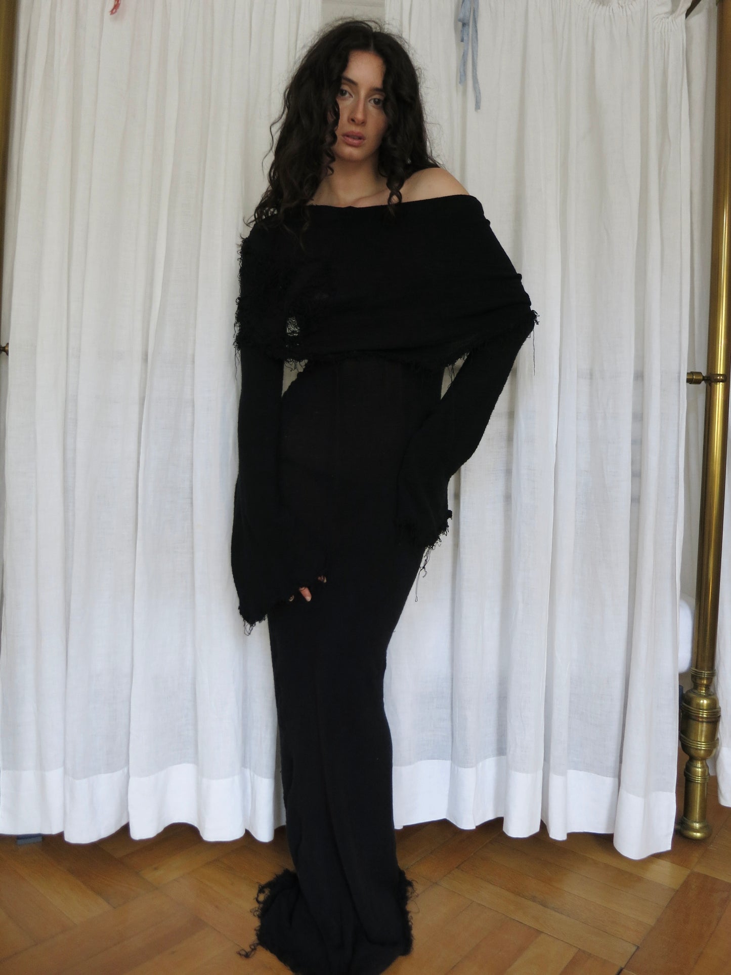 Half payment black dress