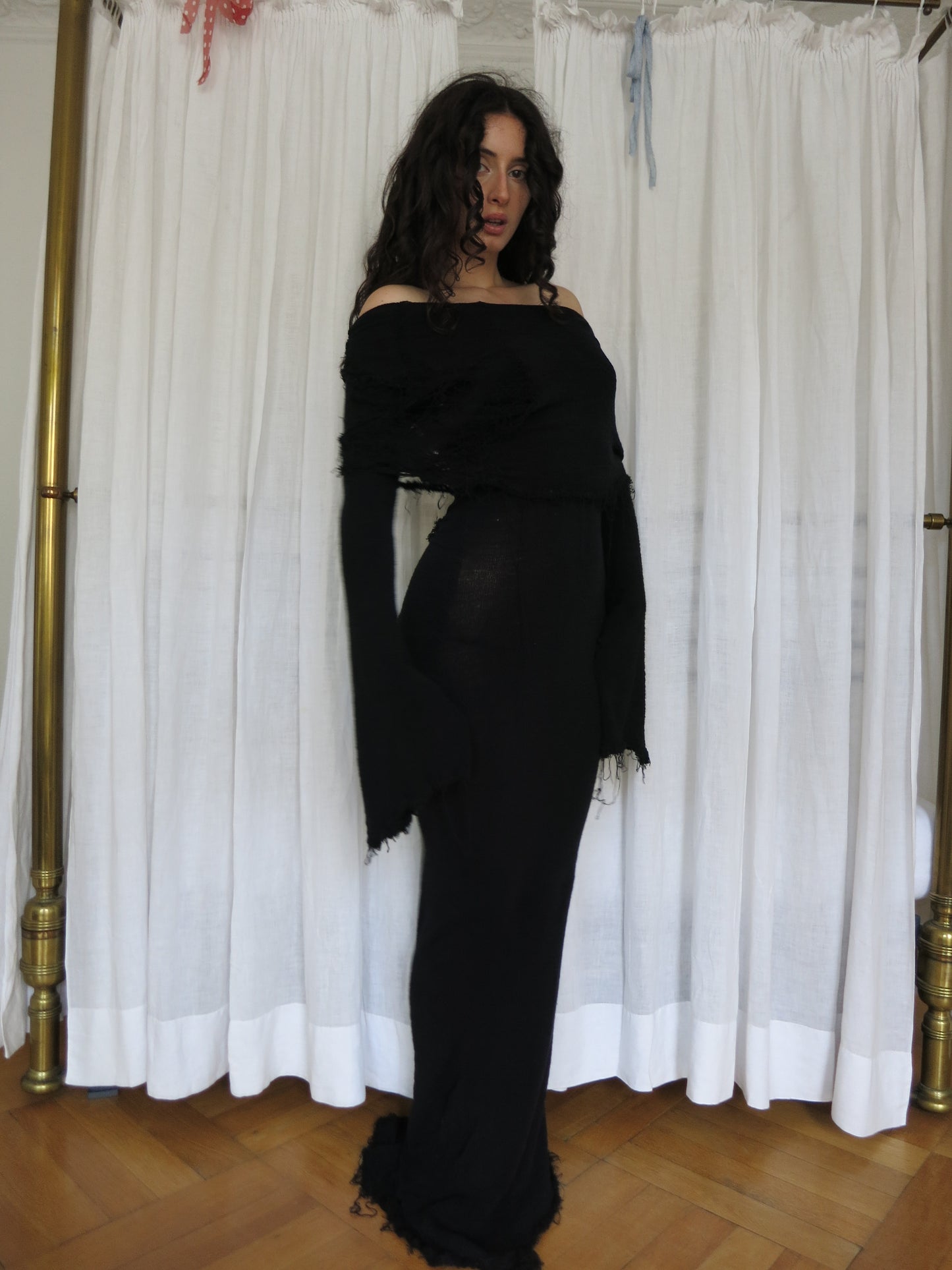 Half payment black dress