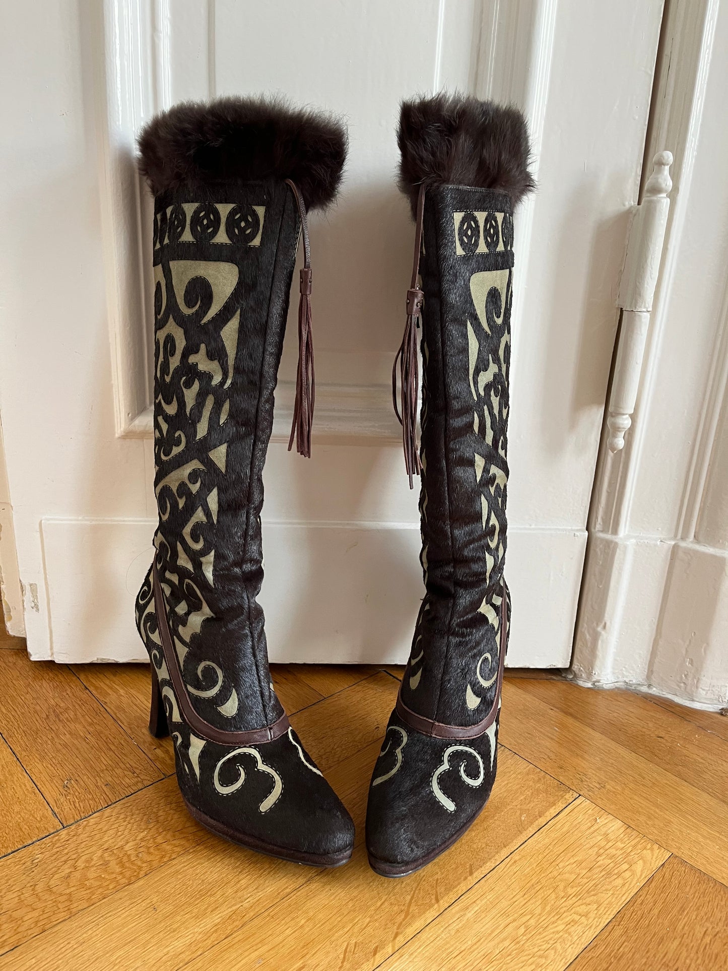 Pony hair boots