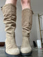 Bikkembergs slouchy beige boots