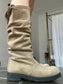 Bikkembergs slouchy beige boots