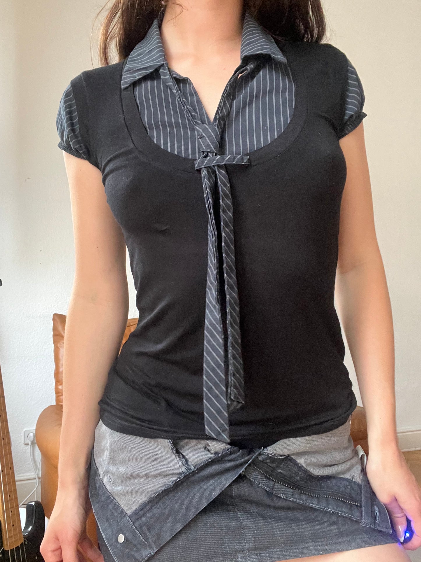 Demure tie top