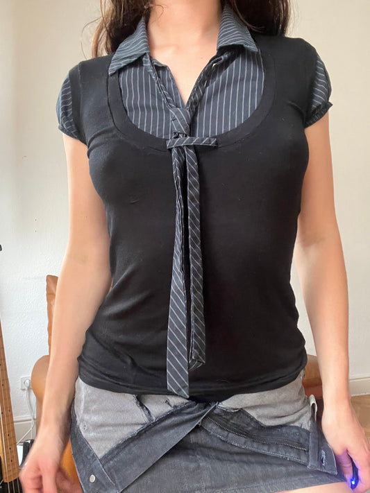 Demure tie top