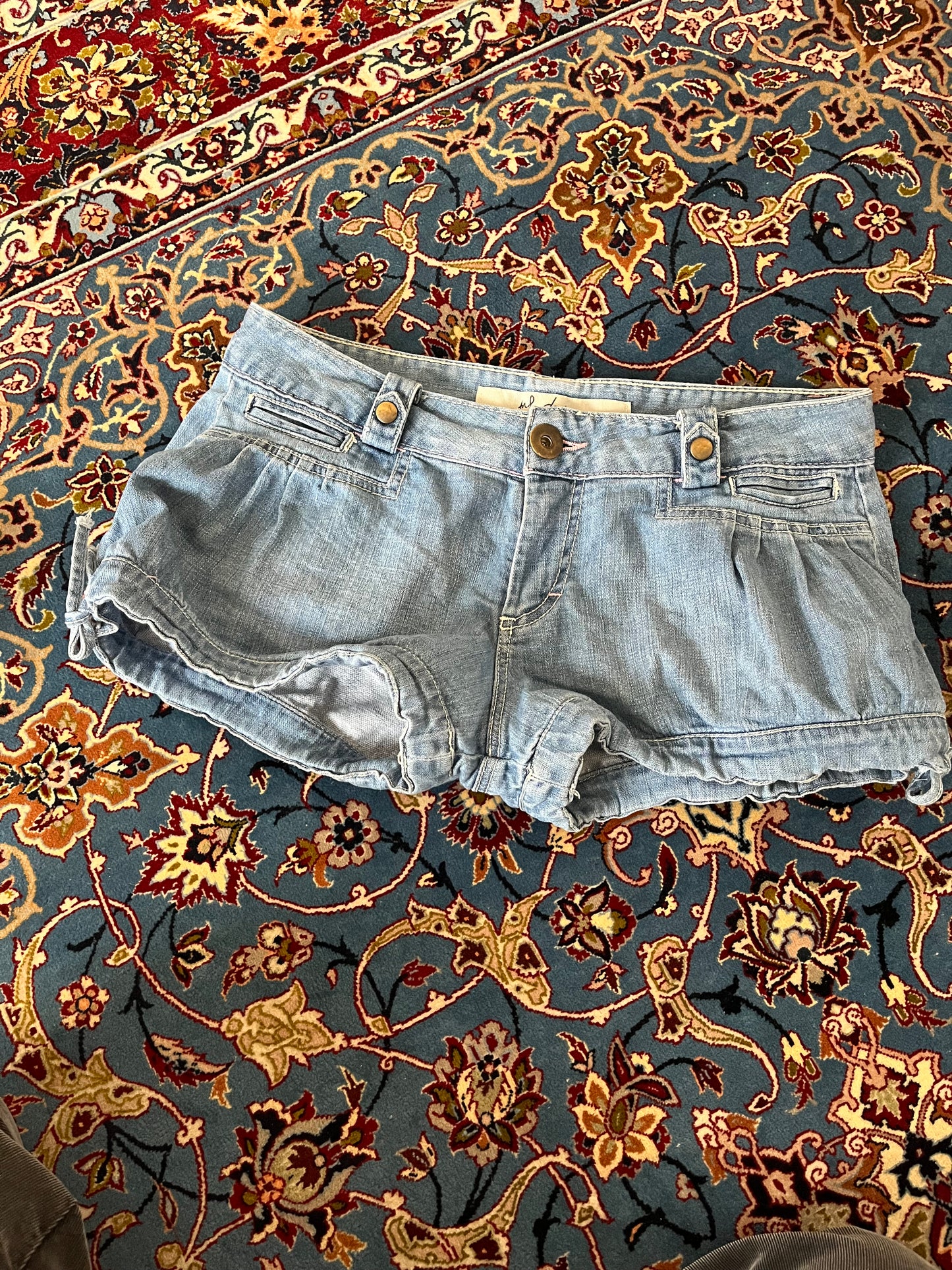 Denim balloon shorts