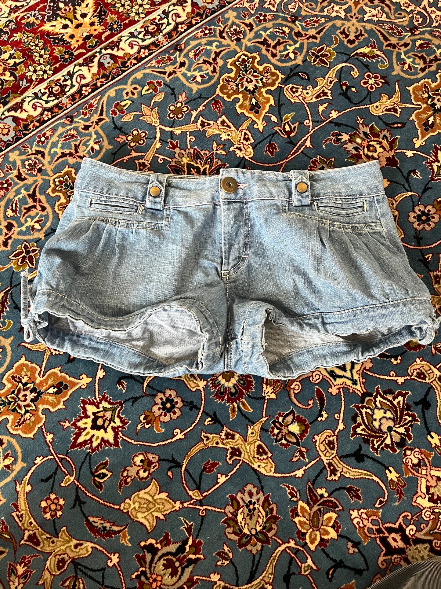 Denim balloon shorts