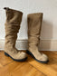 Bikkembergs slouchy beige boots