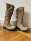 Bikkembergs slouchy beige boots