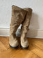 Bikkembergs slouchy beige boots