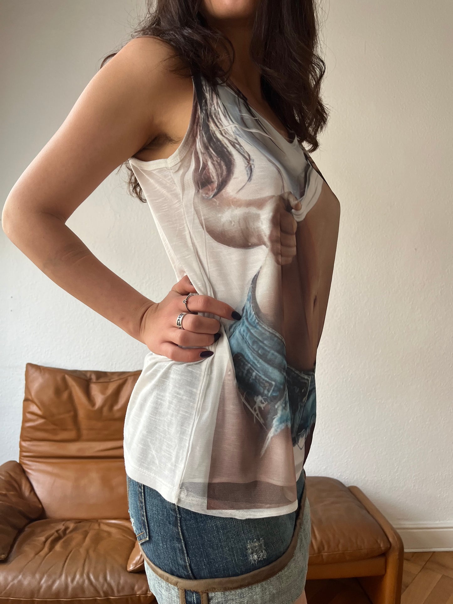 trompe l'oeil tank top