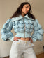 Natascha Domino icy blue puffer jacket