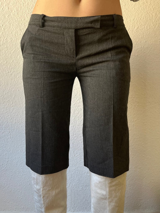 Knee length pinstripe pants