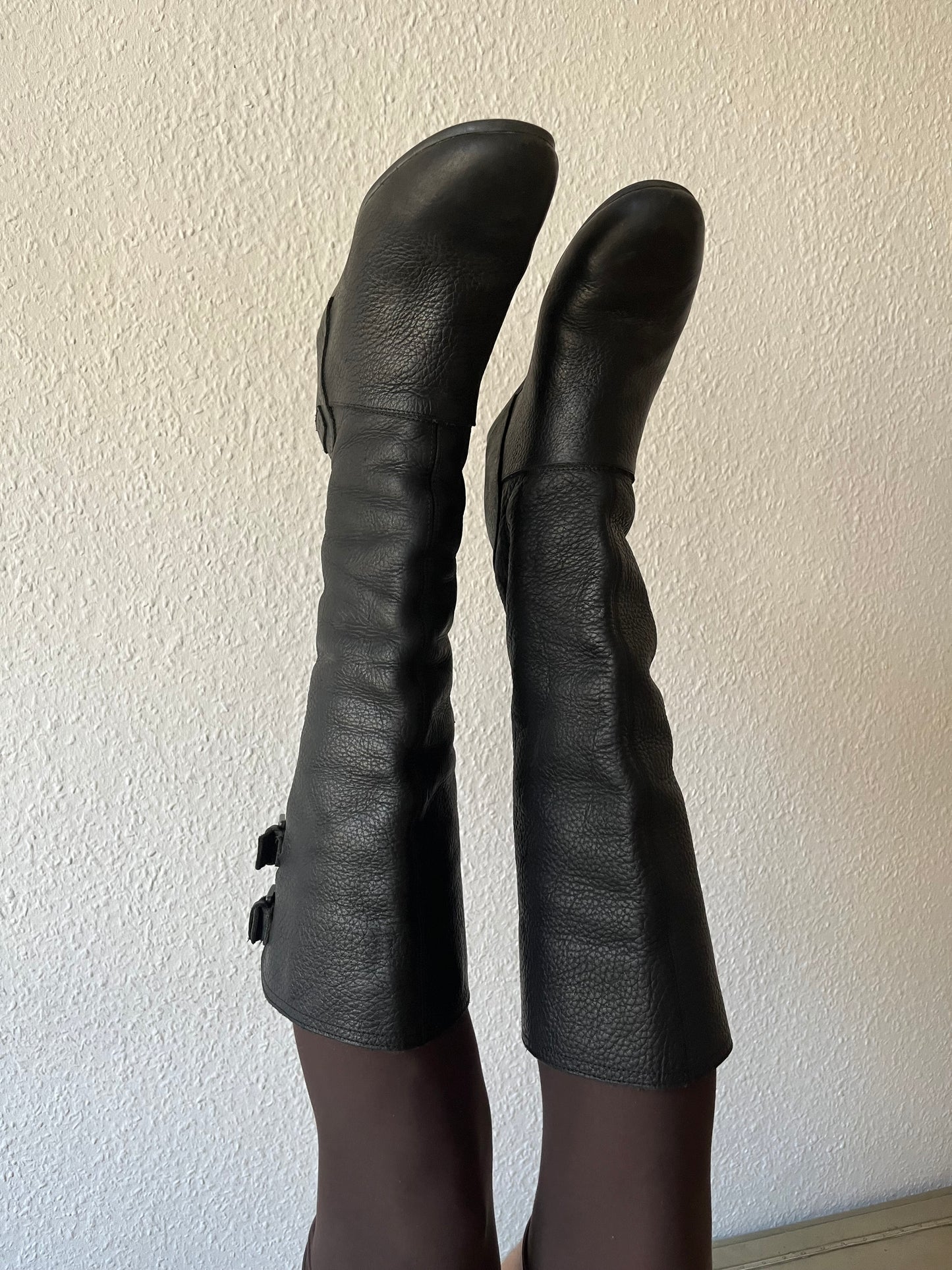 Leather boots