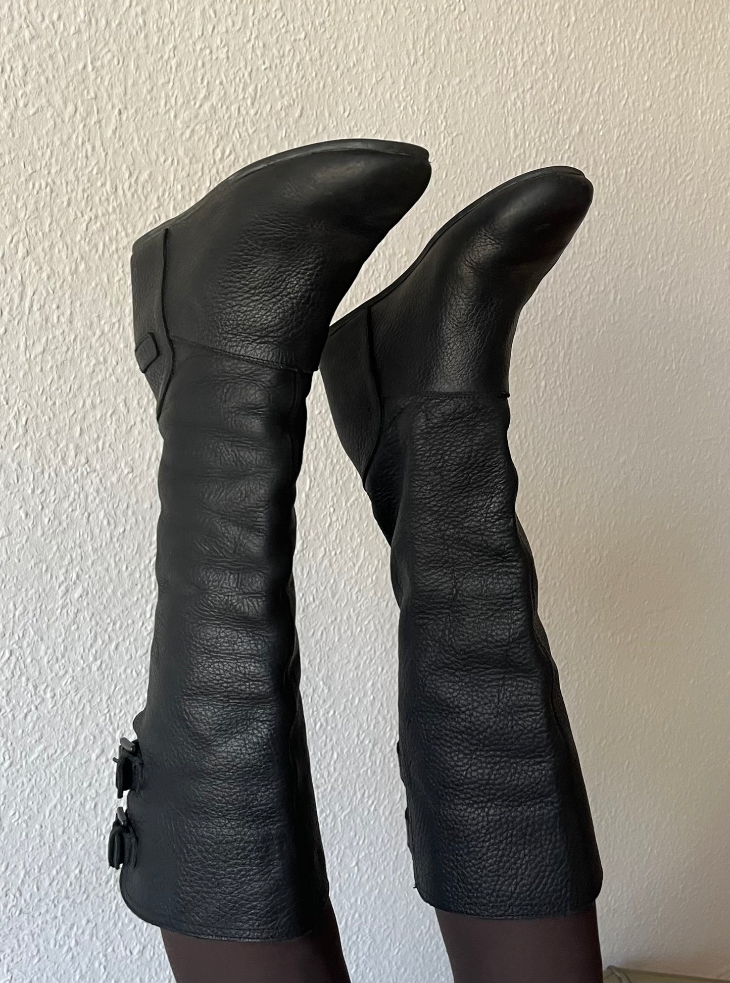 Leather boots