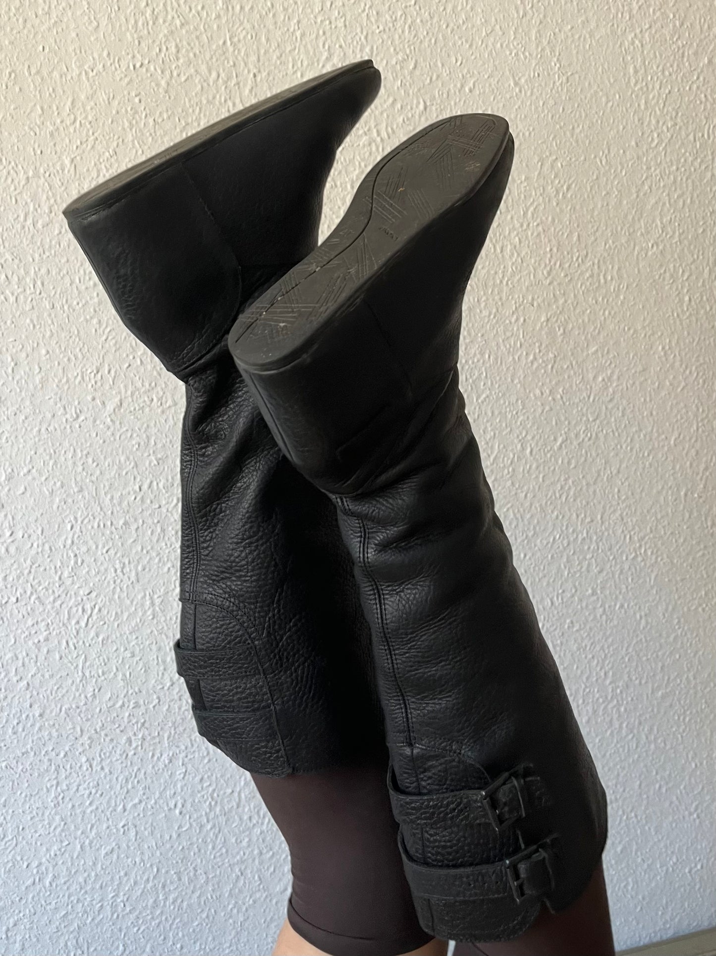 Leather boots