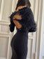 annina wool midi dress