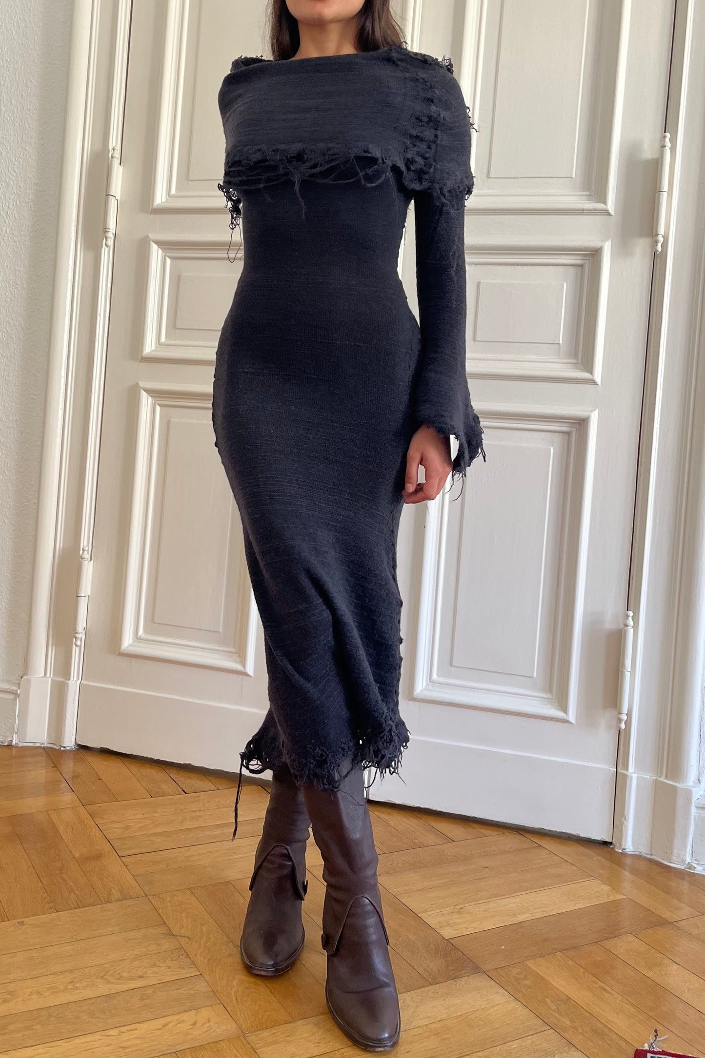 annina wool midi dress
