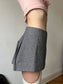 Wool pleated miniskirt