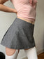 Wool pleated miniskirt