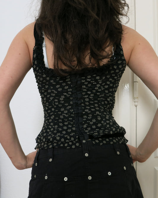Romantic silk corset