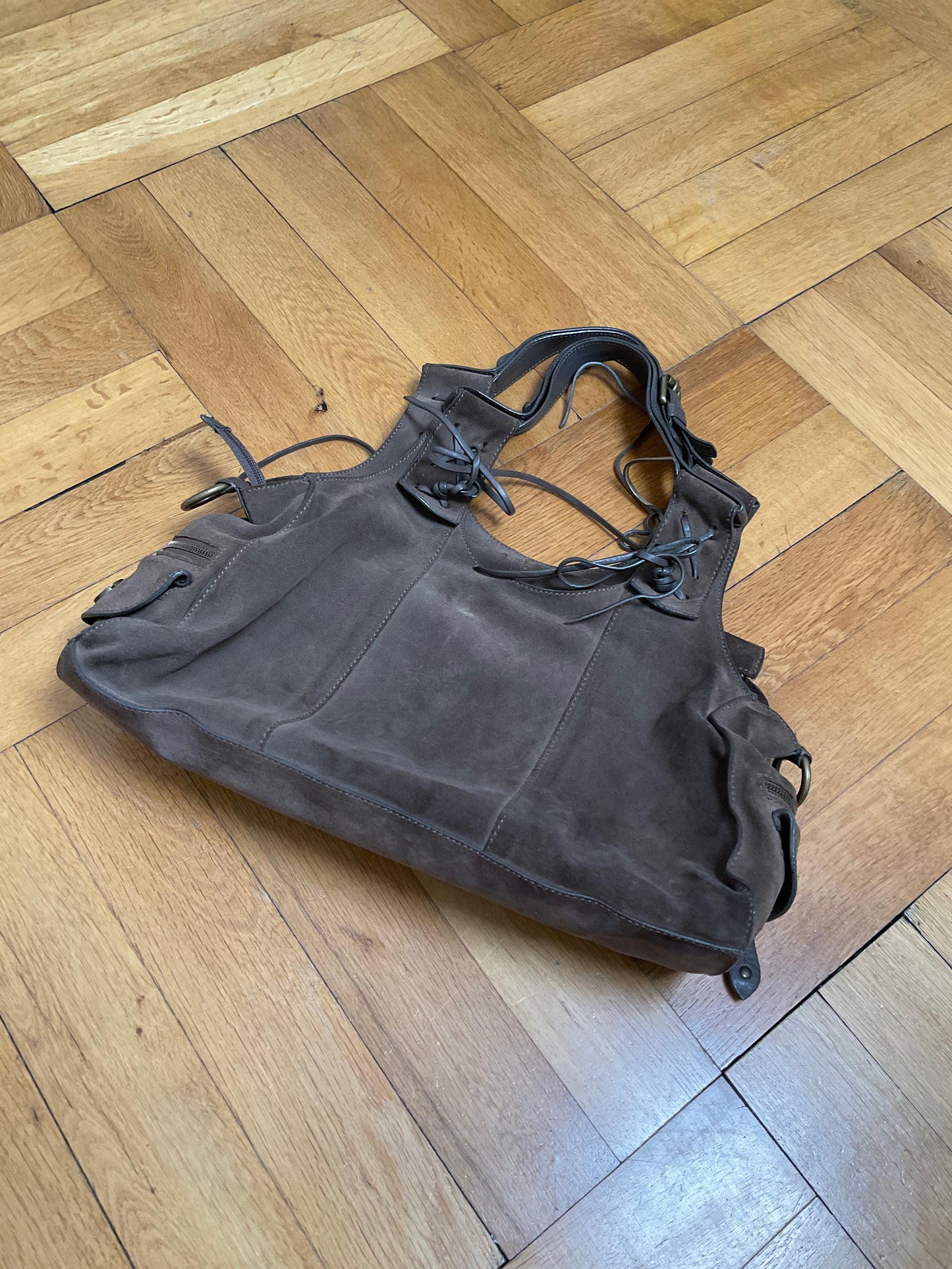 Brown leather bag